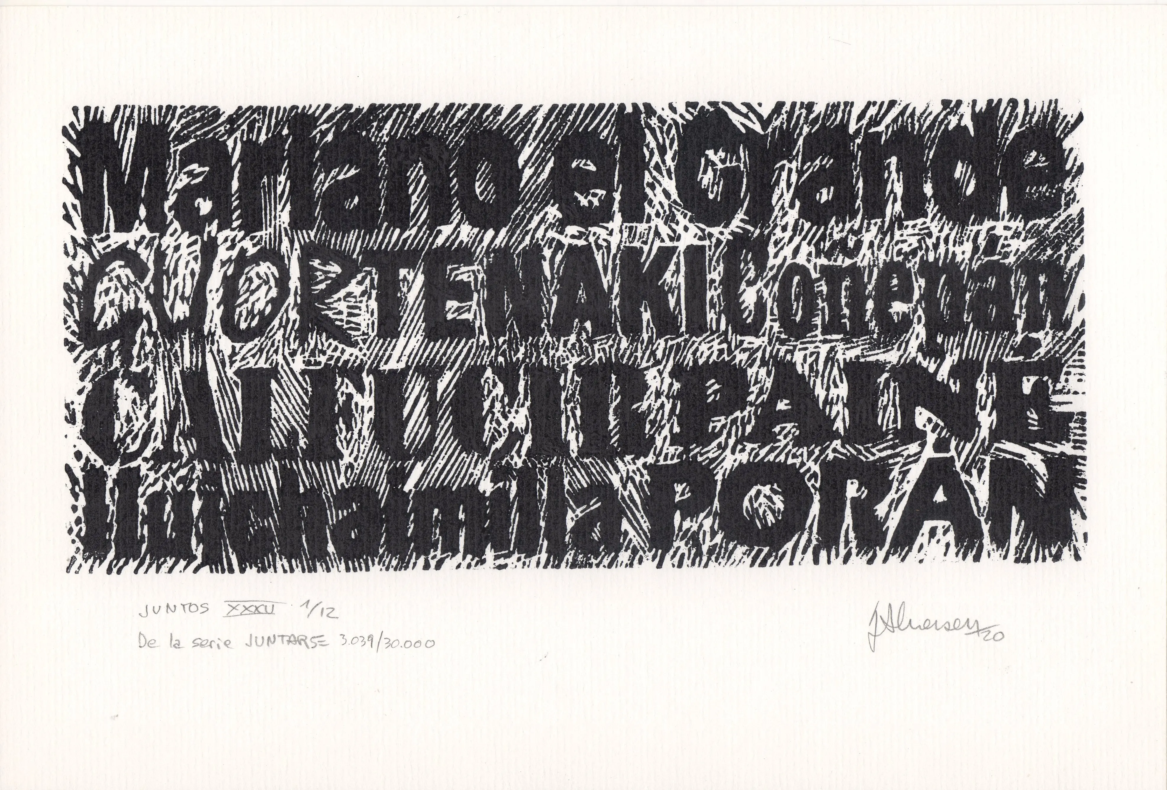 JUNTOS XXXV De la serie JUNTARSE 3.039al 3.050/30.000