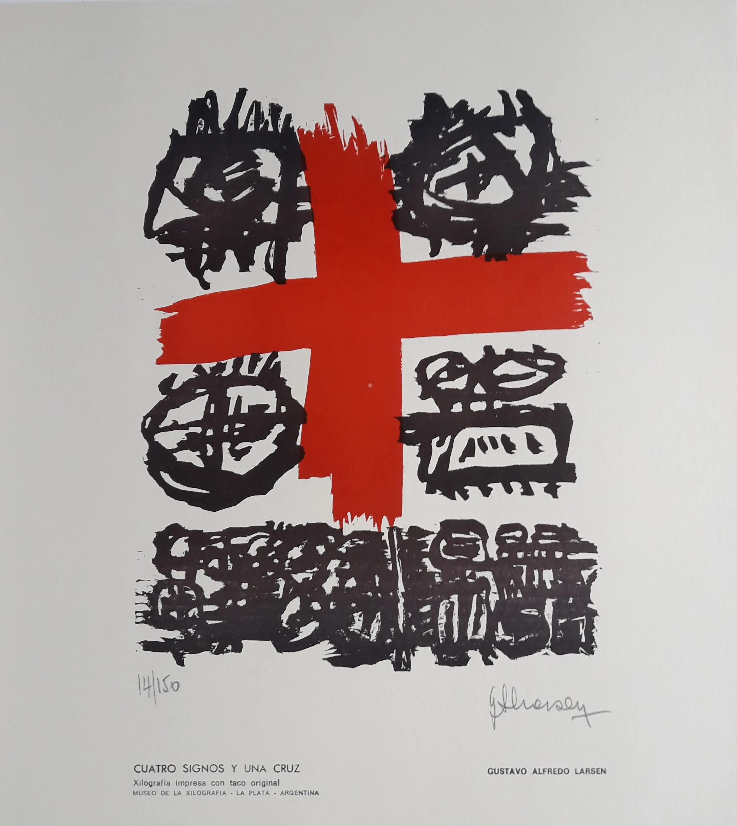 Cuatro signos y una cruz