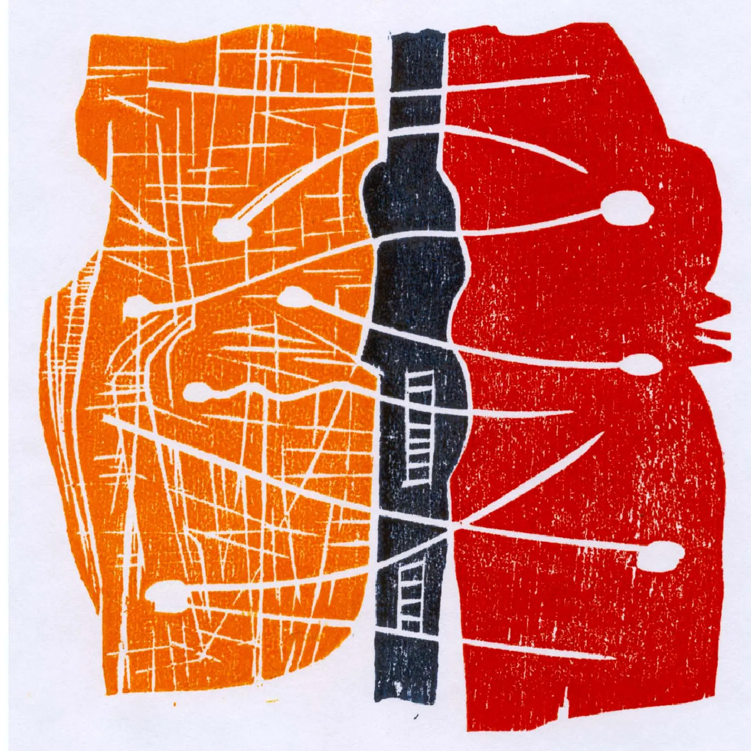 Xilografía 2.1.1 - Papel 30 x 17,5 cm; Estampa 15 x 15 cm.