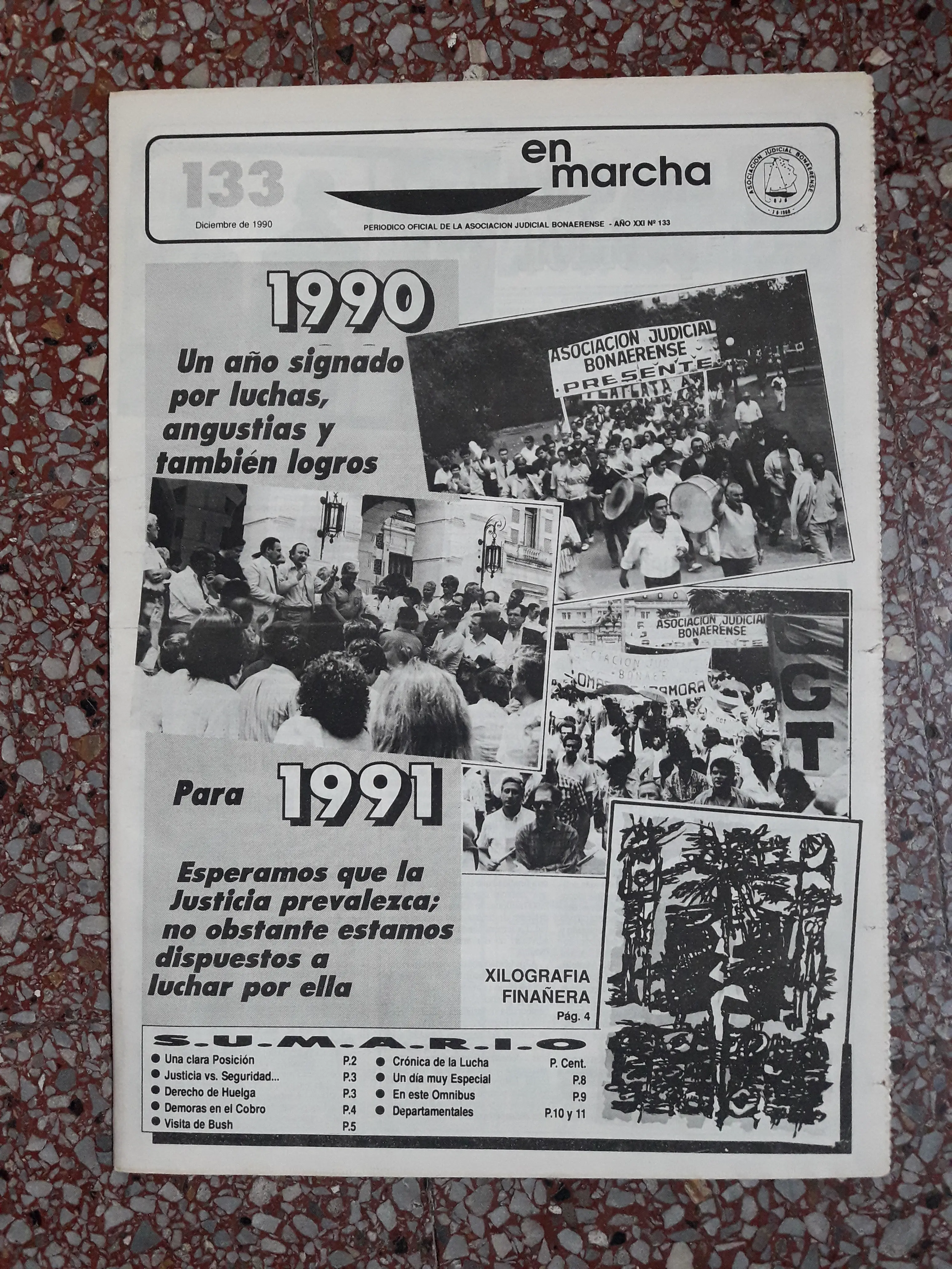 Portada del periódico En marcha