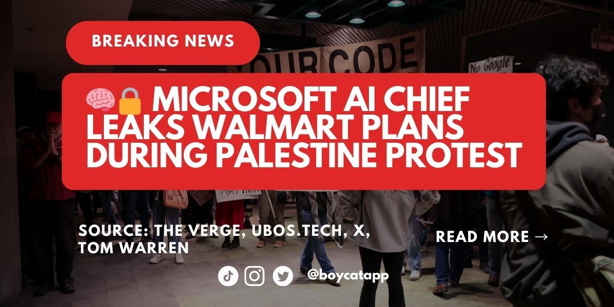 Protesters disrupting Microsoft Build with Palestine signs