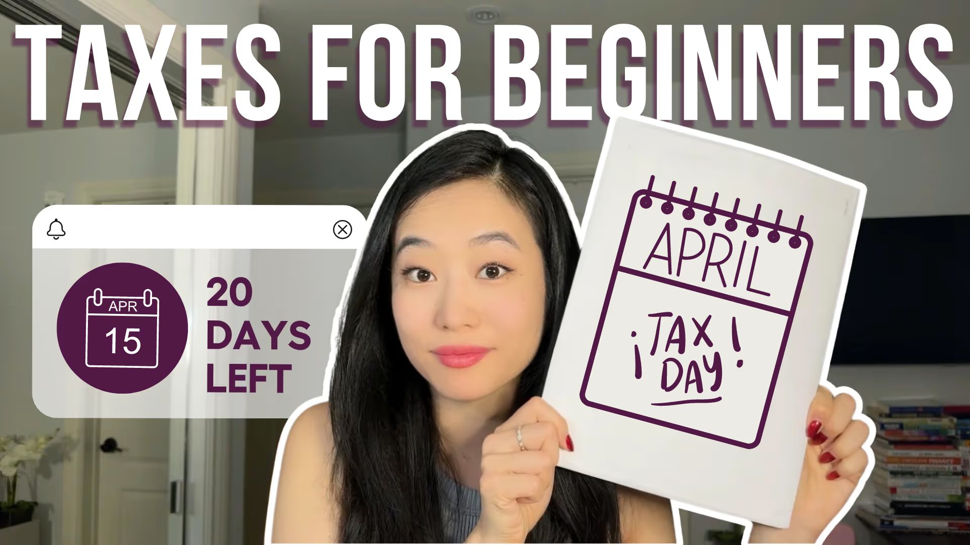 Calendar and documents for tax season filing deadlines