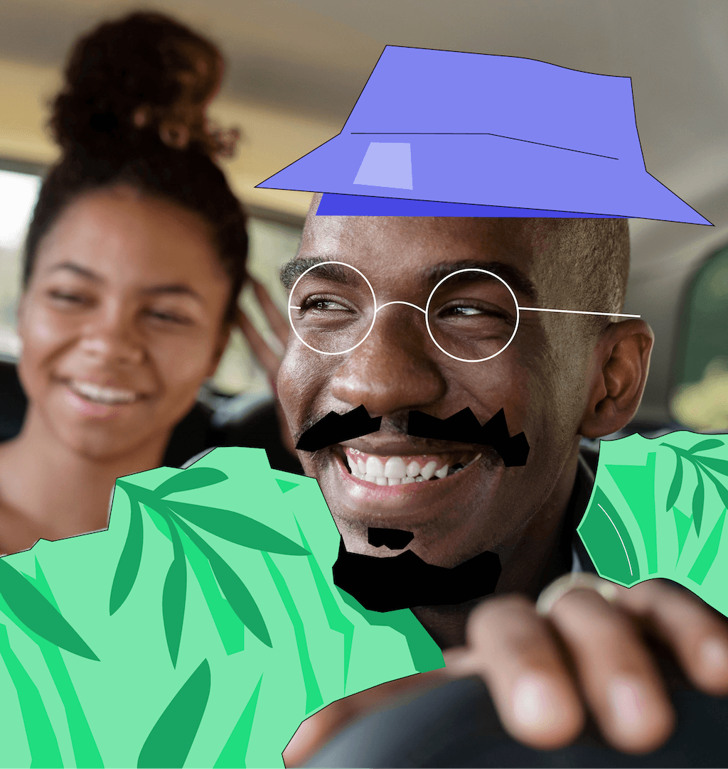 man driving