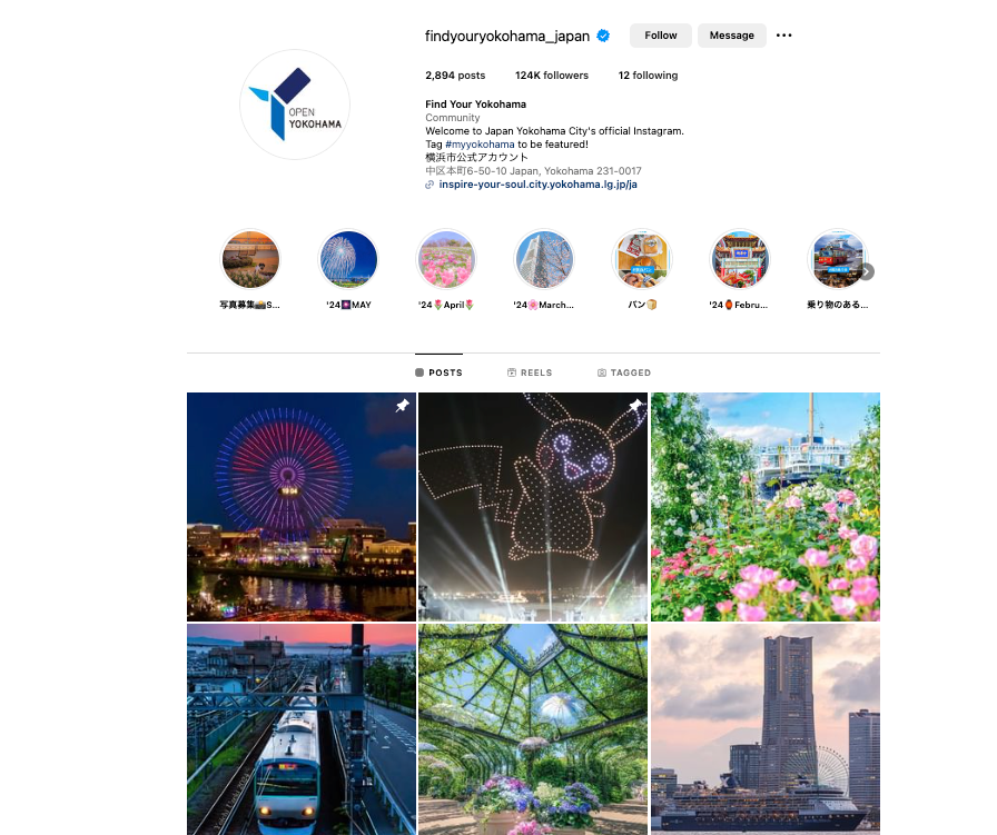 Find Your YokohamaのInstagramページ