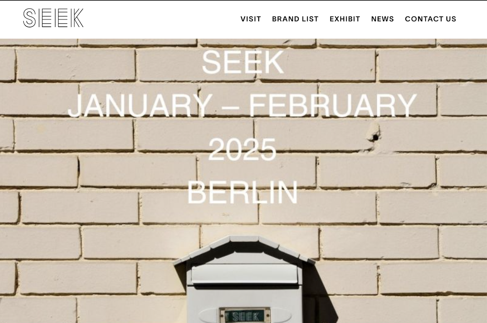 ファッション展示会：SEEK Webサイトページ