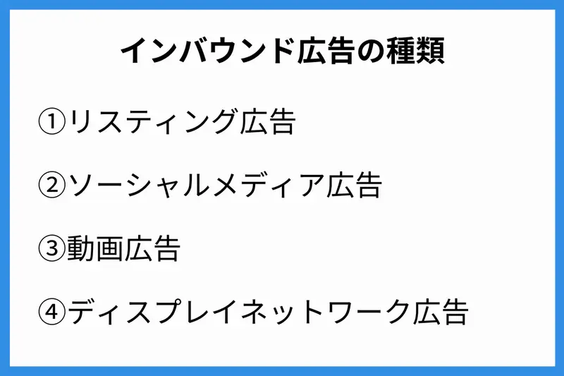 インバウンド広告の種類