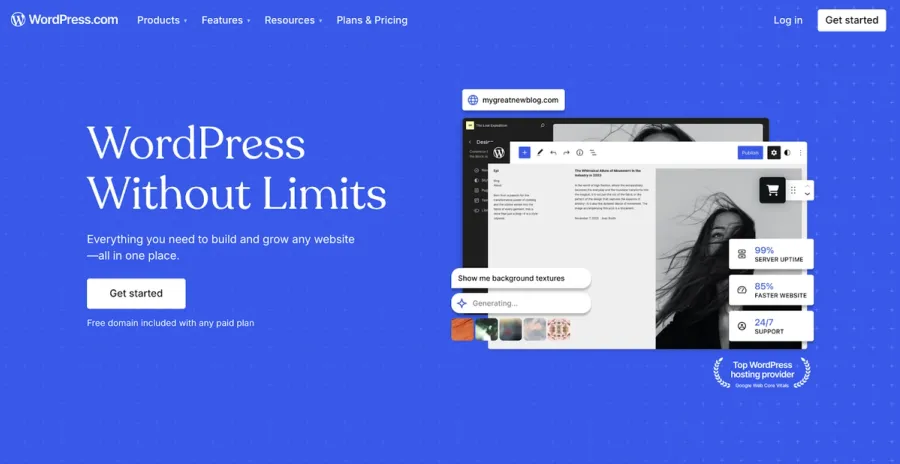 WordPressのWebサイト
