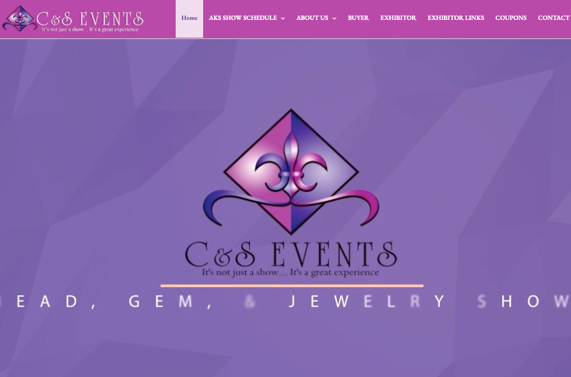 New Orleans Bead & Jewelry Show Webサイトページ