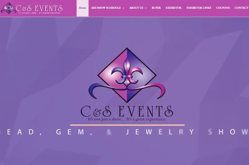 New Orleans Bead & Jewelry Show Webサイトページ