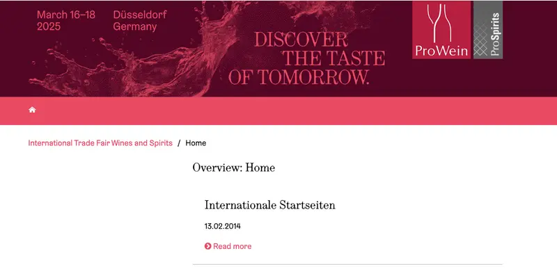 国際ワイン・アルコール飲料展Webサイト