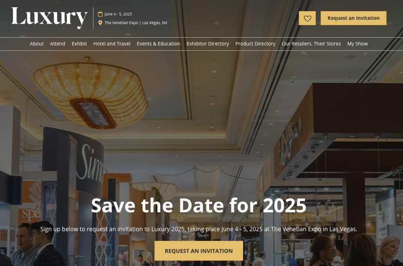 Luxury Webサイトページ