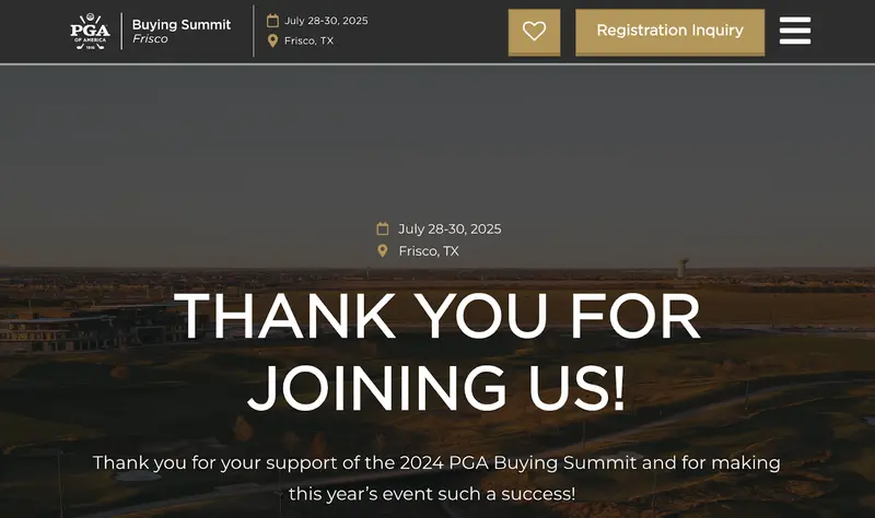 PGAサミット Webサイトページ