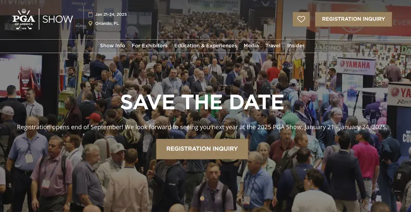 PGA Show Webサイトページ
