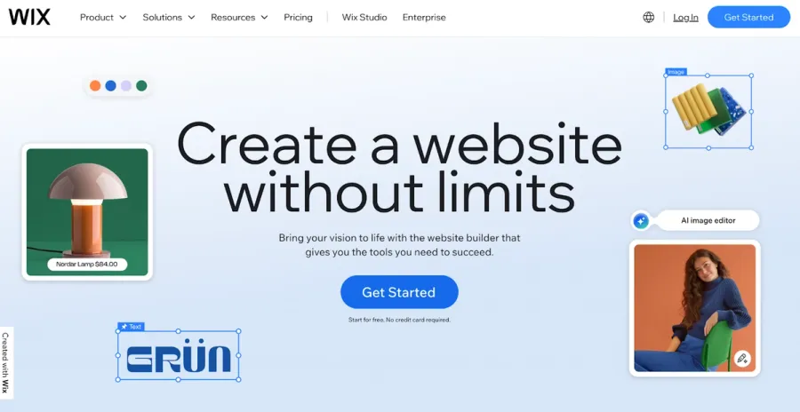 WixのWebサイト