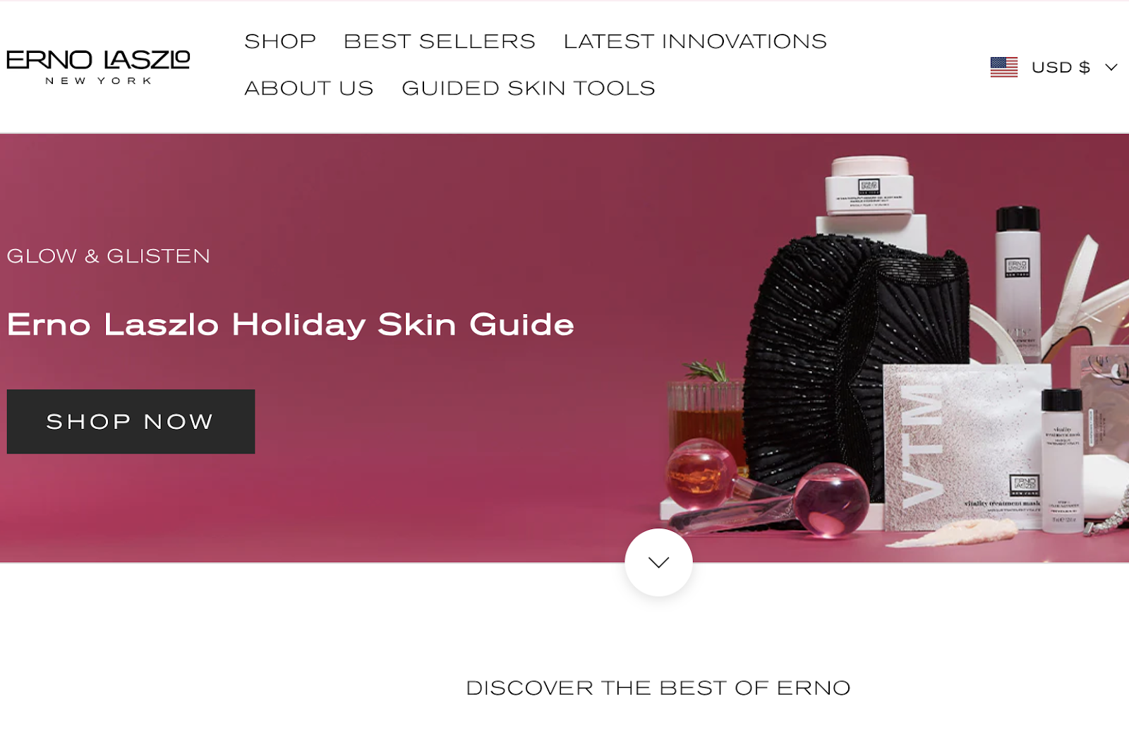 Erno LaszloのWebサイトページ