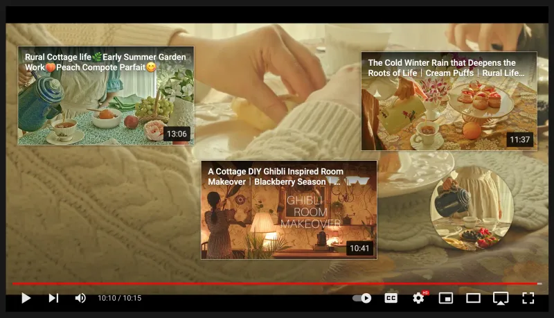 YouTubeカードとエンディング画面