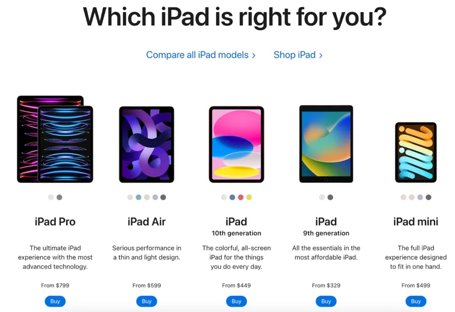 Appleのアメリカ版サイト