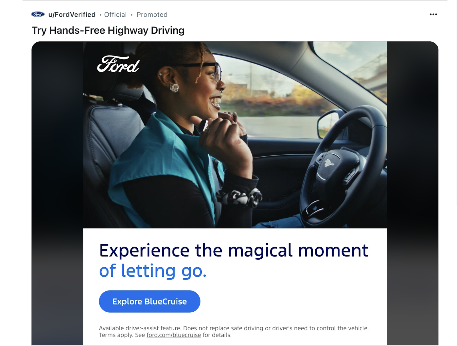Reddit：イメージ広告の例