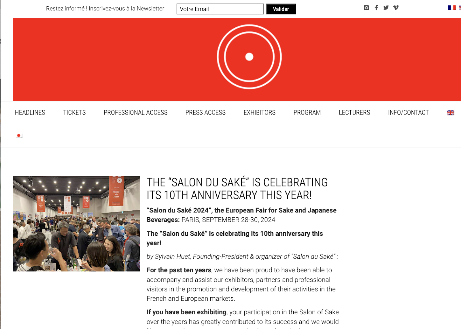 Salon du Sake - サロン・デュ・サケ(フランス)webサイト