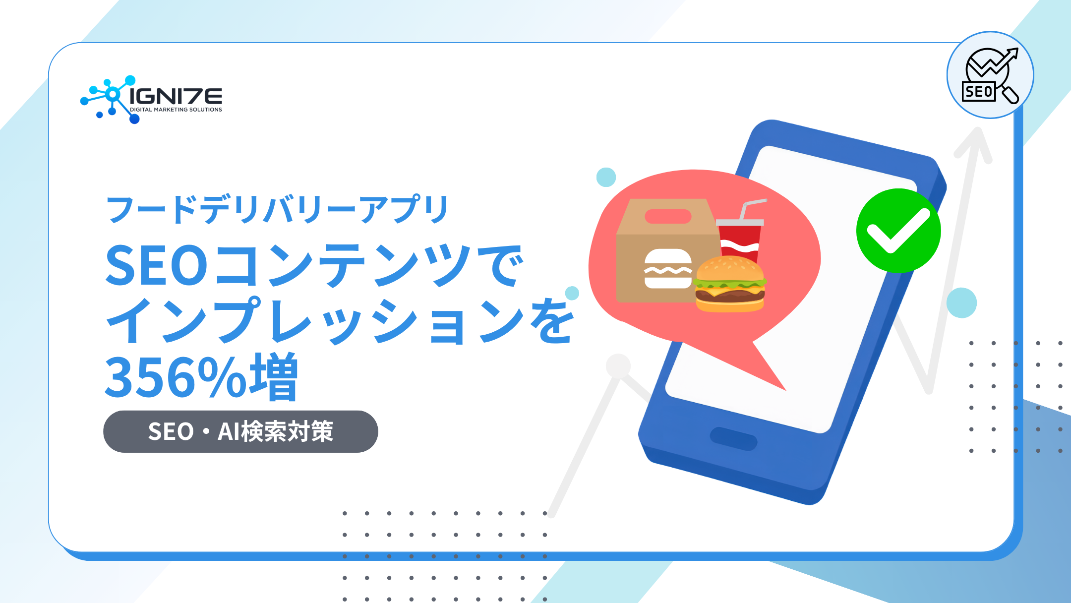 フードデリバリーアプリのSEO支援｜オーガニック流入181.5％増加