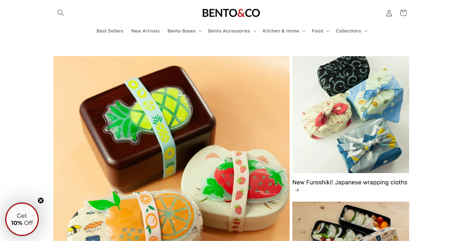 BENTO&CO（弁当箱EC）Webサイトページ