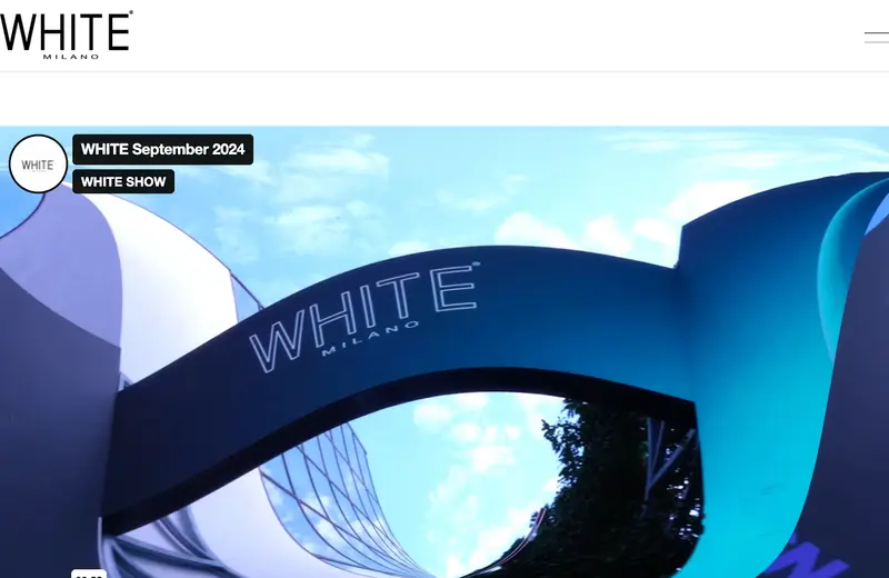 ファッション展示会：WHITE MILANO Webサイトページ