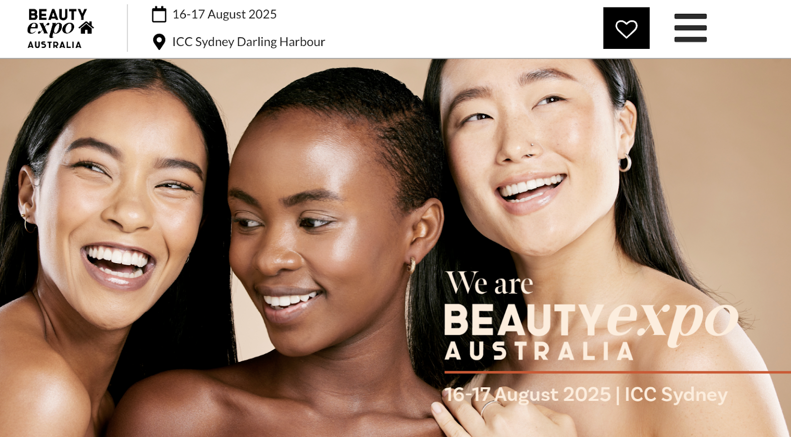 Beauty Expo AustraliaのWebサイト