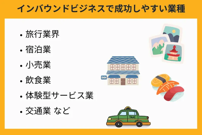 インバウンドビジネスで成功しやすい業種