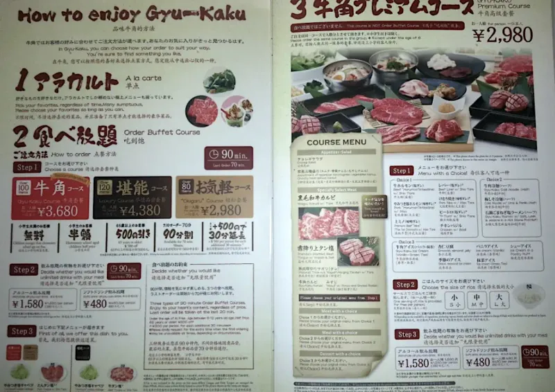 他言語化されたメニュー