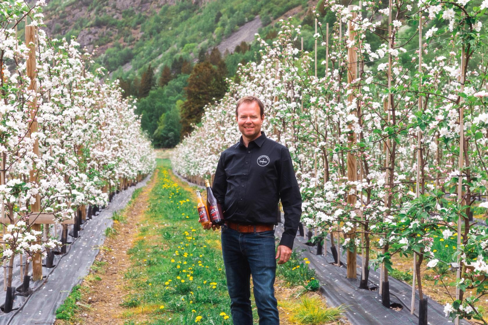 På gården i Lærdal lager Fredrik Hestetun og familien prisvinnende sider og leskende epledrikker.