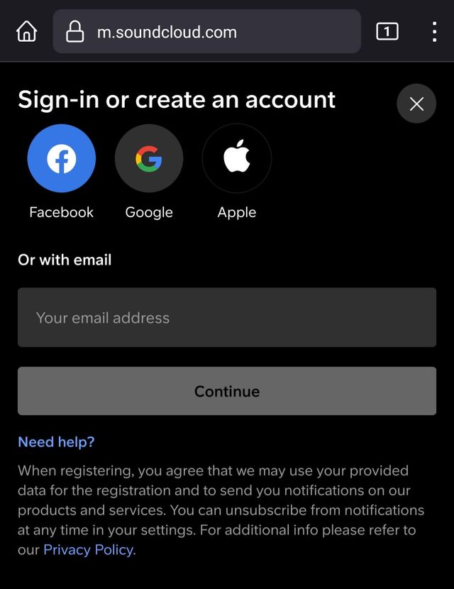 one click signup