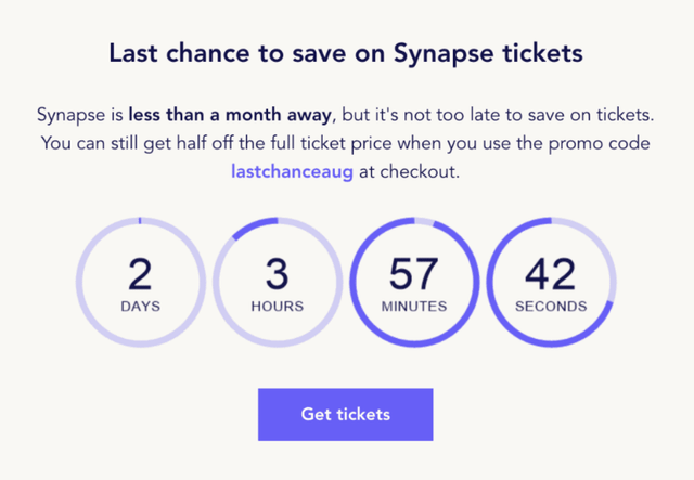 Regpack screenshot: Countdown Synapse