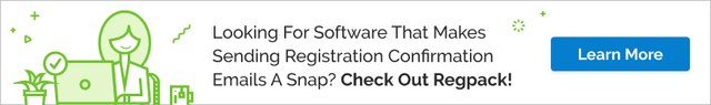 Does your software help you write and send registration confirmation emails? Check out Regpack!