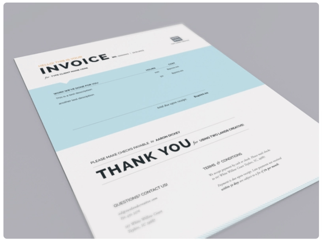 Aaron Dickey invoice