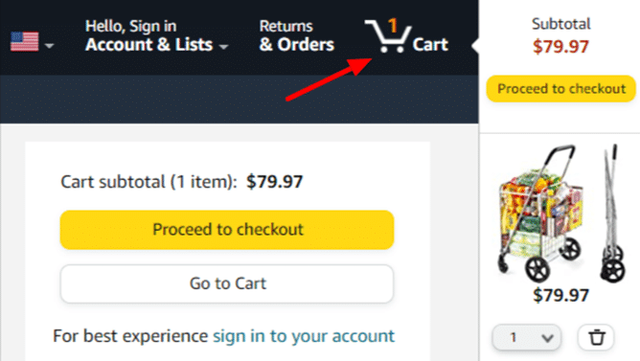 Cart Amazon