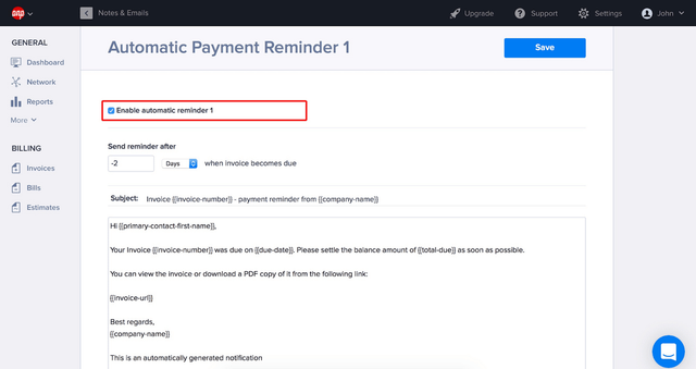Template For A Late Email Notice That Goes Out 2 Days After The Invoice Is Due
