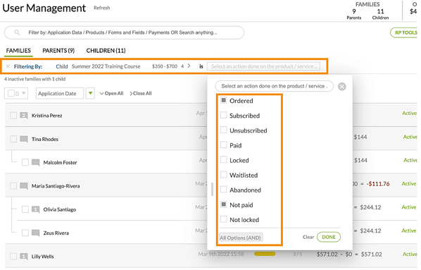 Regpack software screenshot