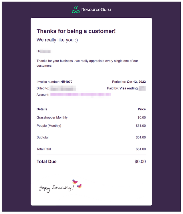 Resource Guru Invoice