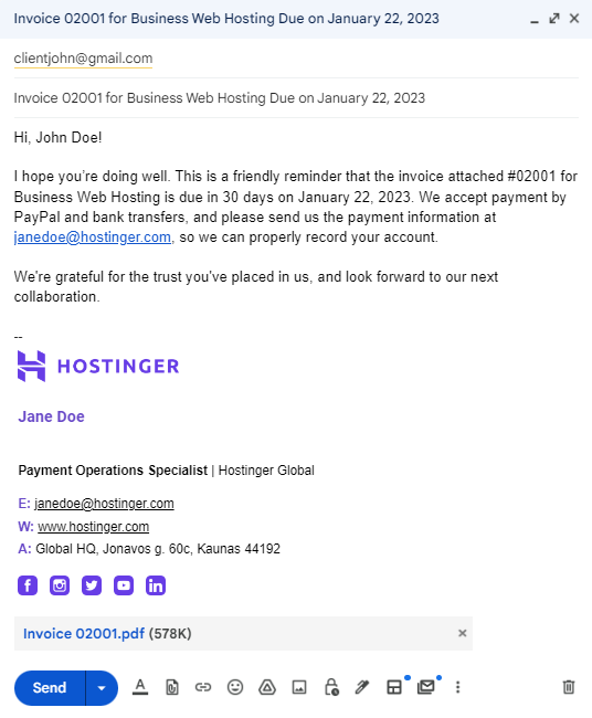 Customers Payment Reminder