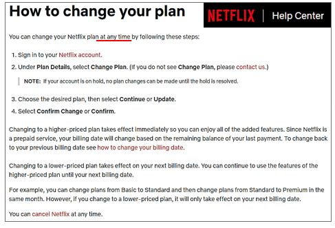 Netflix How To Change Your Plan