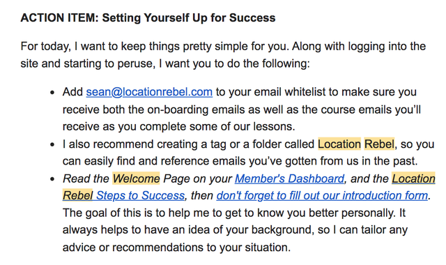 Online Course Welcome Email Example