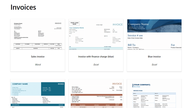Invoices Examples
