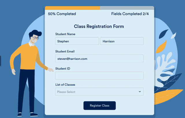 Class Registration Form Sample
