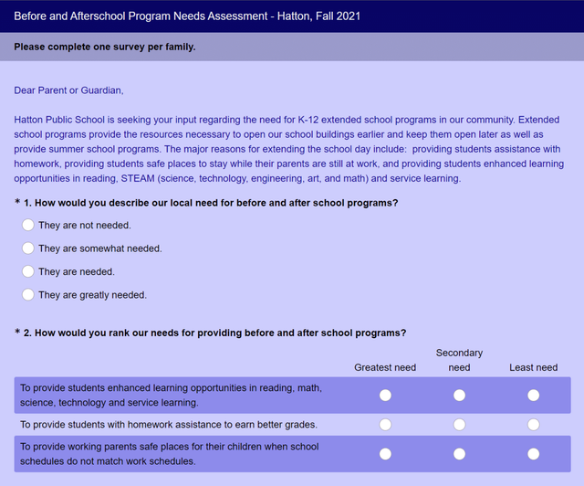 Needs Assessment Template