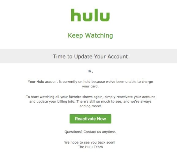 hulu failed payment