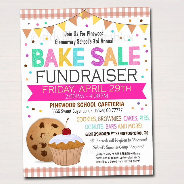 Bake Sale Fundraiser Example