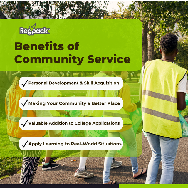 benefits of community service infographic