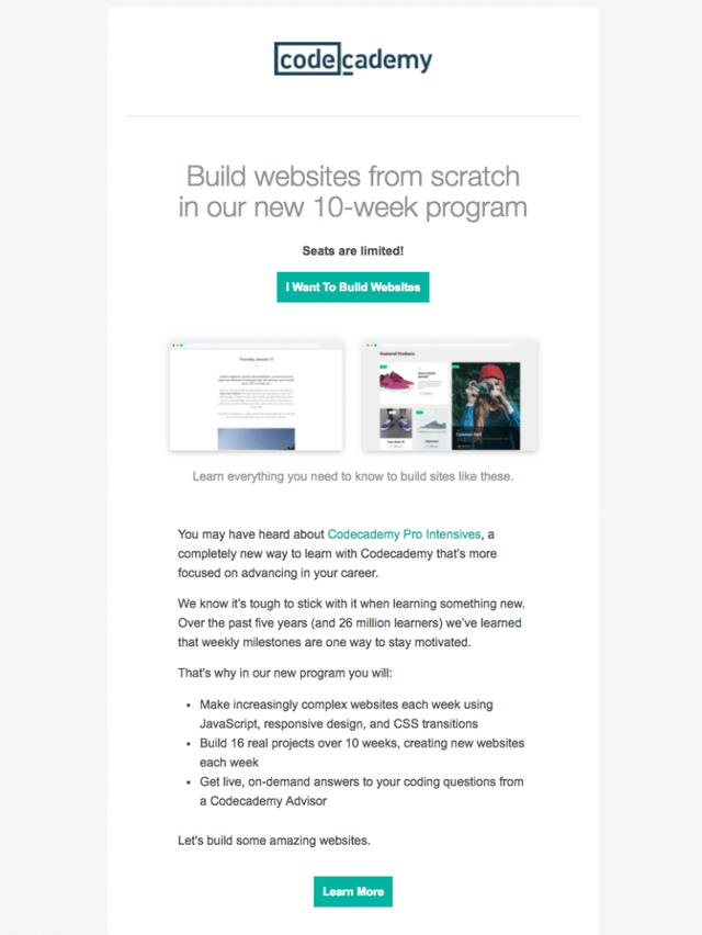 Regpack screenshot: Codecademy