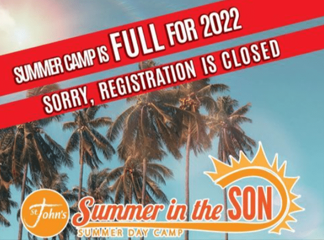 Regpack screenshot: Summer Camp Closed Registration