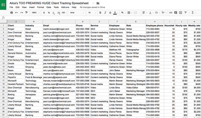 Spreadsheet Example